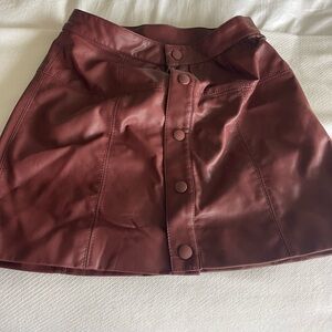 Free people leather skirt